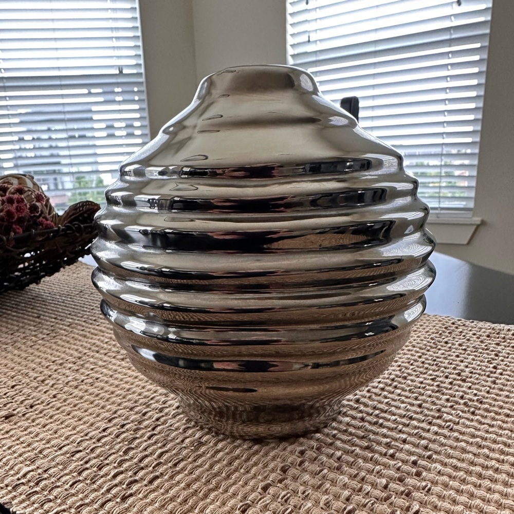 Silver decorative vase